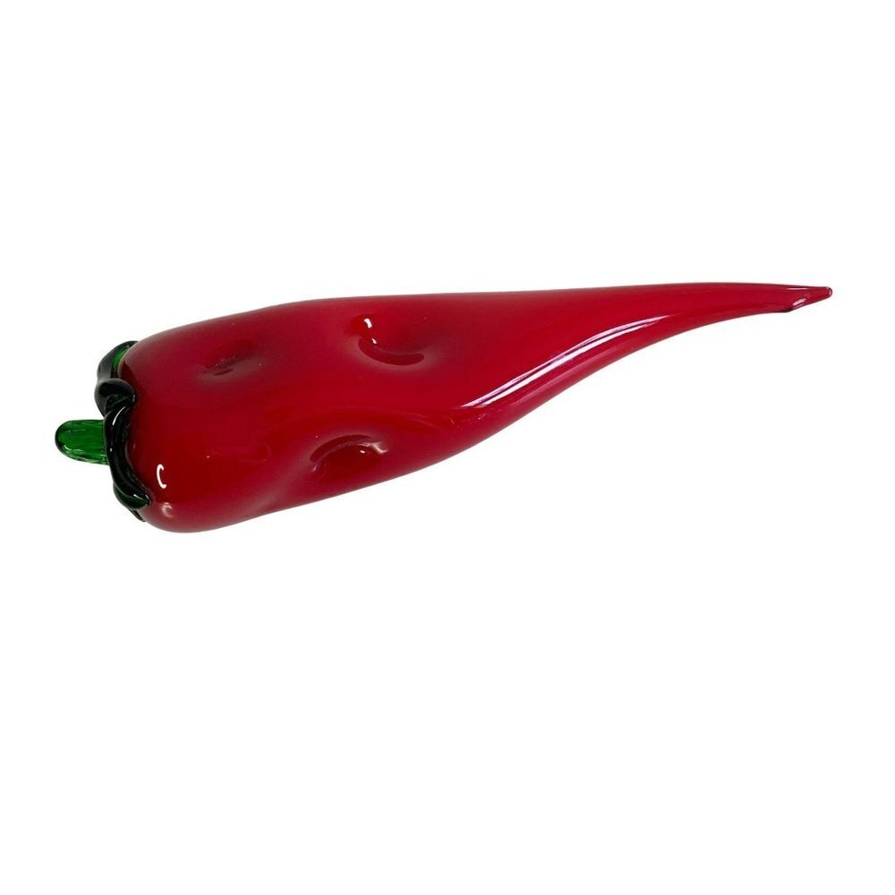Vintage Hand Blown Glass Red Pepper